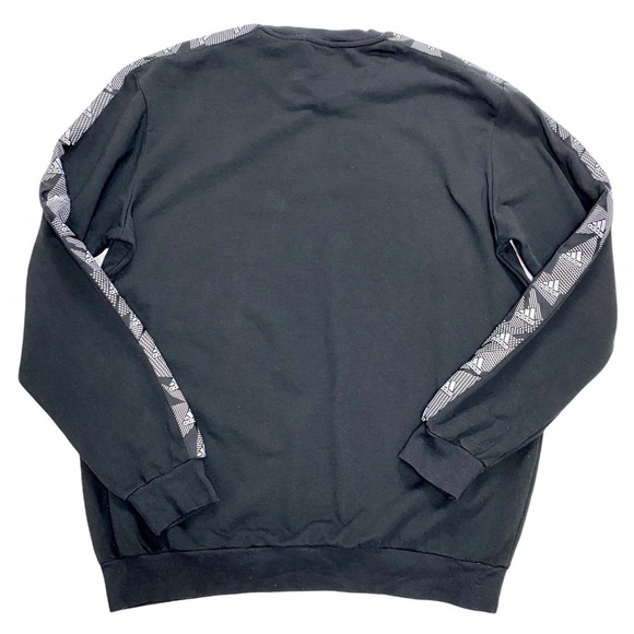 Adidas Essential Logo Tape Sleeves Sweatshirt in Black - Picture 7 of 7